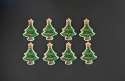 Schokoaufleger Weihnachtsbaum, 8 Stk., 55x75 Mm