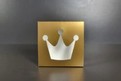 Motivschuber Krone Für Pralinenschachtel Klein, Gold Glanz