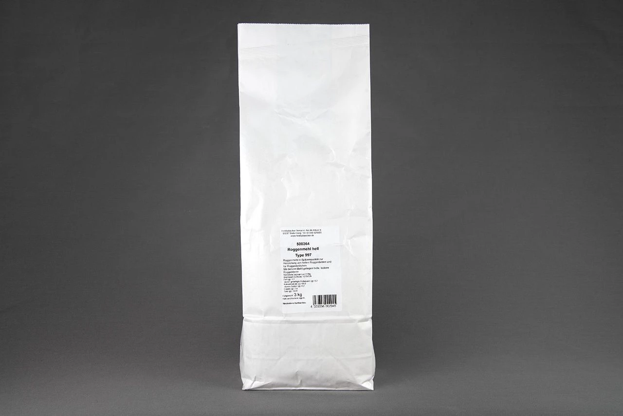 Roggenmehl Hell Type 997 3kg 4 Roggenmehl Hell Type 997 3kg – Bild 2