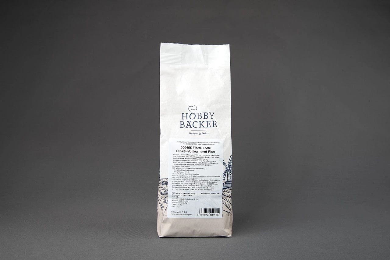 Flotte Lotte Dinkel-Vollkorn Plus, 1kg - Brotbackmischung 4 Flotte Lotte Dinkel-Vollkorn Plus, 1kg - Brotbackmischung – Bild 2