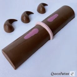 Schokoladenform Riegel Halbrund, L, 18x4,5x2 Cm