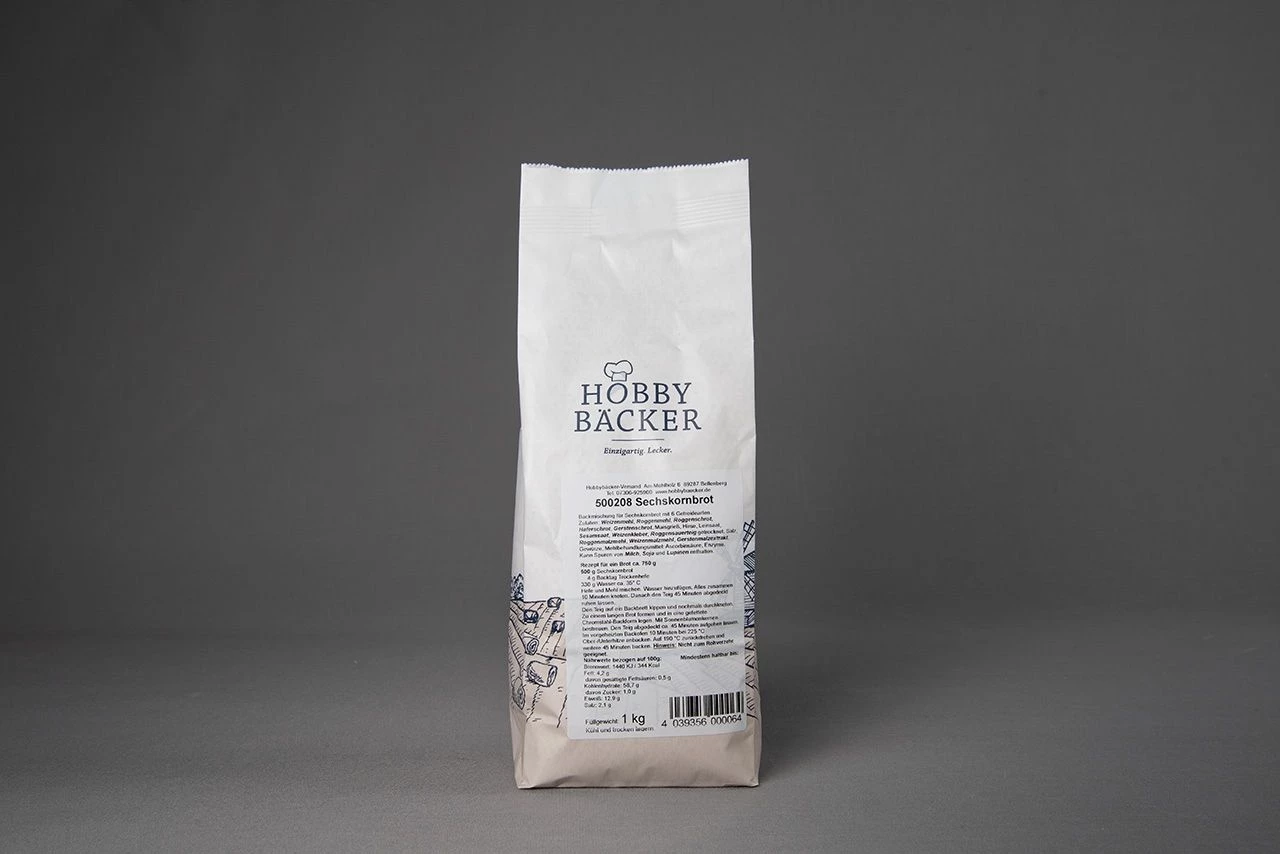 Sechskornbrot 1kg - Brotbackmischung 4 Sechskornbrot 1kg - Brotbackmischung – Bild 2