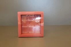 Pralinenschachtel Mittel, Dunkelrot, 133x133x30 Mm