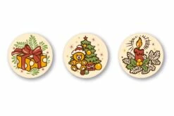 Schokoaufleger Weihnachtsmotive, Ø 3 Cm, 24 Stück