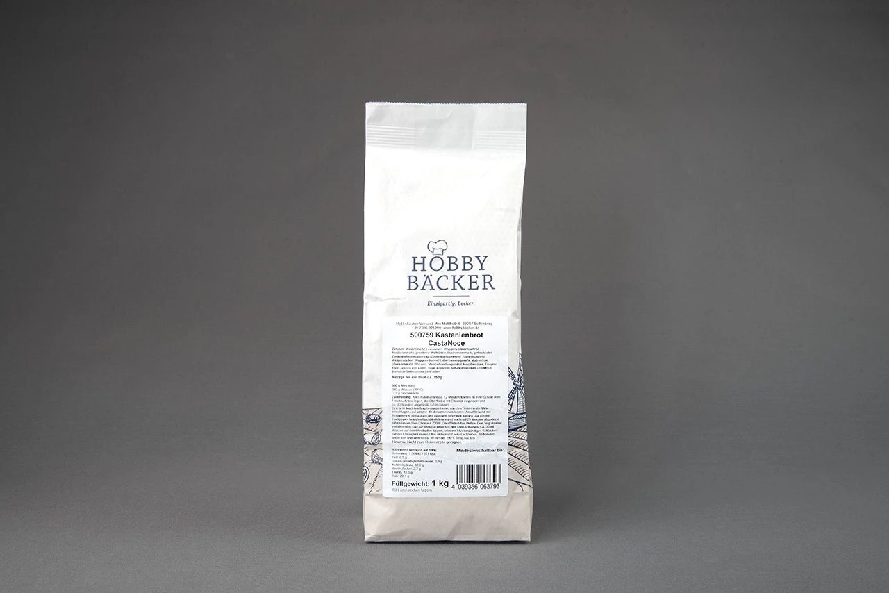 Kastanienbrot CastaNoce 1kg - Brotbackmischung 4 Kastanienbrot CastaNoce 1kg - Brotbackmischung – Bild 2