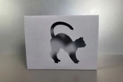 Motivschuber Naschkatz' Für Pralinenschachtel Groß, Grau