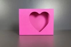 Motivschuber Herz Für Pralinenschachtel Groß, Fuchsia