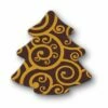 Schoko-Tannenbaum Mit Goldornamenten, 3,3 X 3 Cm, 24 Stück