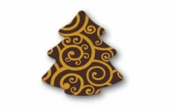Schoko-Tannenbaum Mit Goldornamenten, 3,3 X 3 Cm, 24 Stück