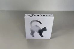 Motivschuber Naschkatz' Für Pralinenschachtel Mittel, Grau