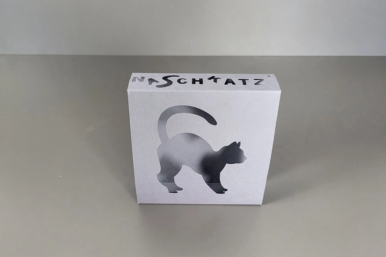 Motivschuber Naschkatz' Für Pralinenschachtel Mittel, Grau 3 Motivschuber Naschkatz' Für Pralinenschachtel Mittel, Grau