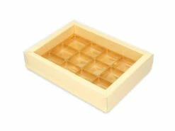 Trüffelverpackung Für 12 Trüffel, Champagner 5 Trüffelverpackung Für 12 Trüffel, Champagner -Nik Baker's Geschaft b06991