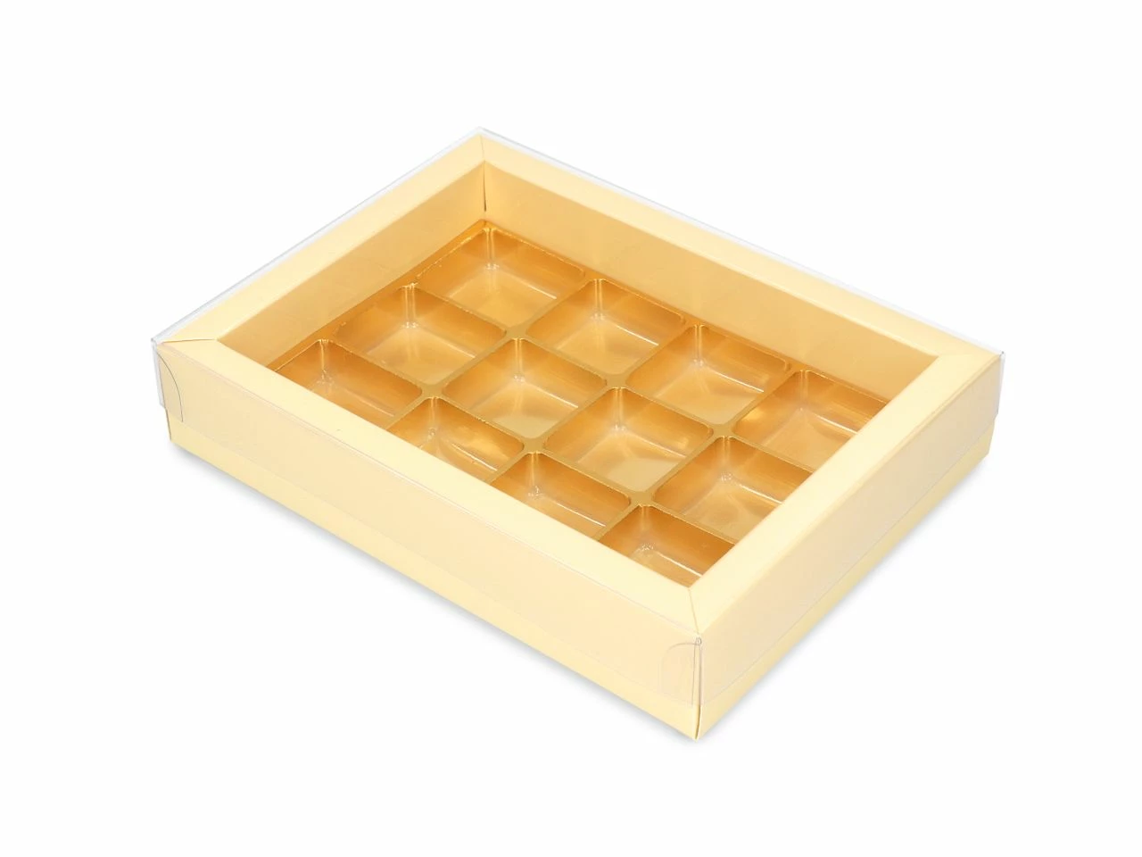 Trüffelverpackung Für 12 Trüffel, Champagner 4 Trüffelverpackung Für 12 Trüffel, Champagner – Bild 2