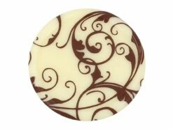 Aufleger Rund, Weiße Schokolade, 1 Folie á 45 Stück