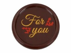 Aufleger Rund, Zartbitter, 1 Folie á 45 Stück