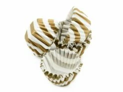 Pralinenkapseln 25mm Weiß-gold 100 Stück