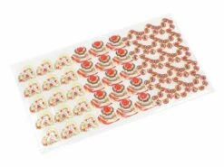 Schoko-Dekor: Herz, Weiße Schokolade, 1 Folie/45 Stück á 30 Mm -Nik Baker's Geschaft b11391