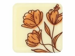 Aufleger Karree, Weiße Schokolade, 1 Folie á 60 Stück