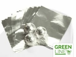 Alu-Wickelfolie, Aluminium, Silber, 50 Stück á 8 X 8 Cm