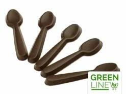 Schokoladenform: Löffel, Kunststoff, Transparent, 9 Mulden á 80 X 21 X 5 Mm