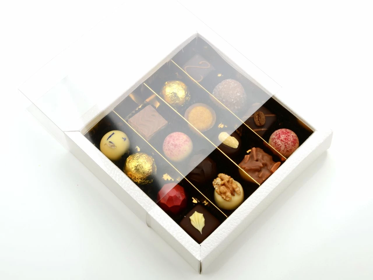 Trüffelverpackung Für 16 Trüffel, Bianco 3 Trüffelverpackung Für 16 Trüffel, Bianco