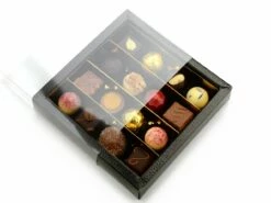 Trüffelverpackung Für 16 Trüffel, Nero