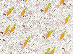 Transferfolie: Doodle Paques, Kakaobutter, Beige-Orange, 38 X 23 Cm