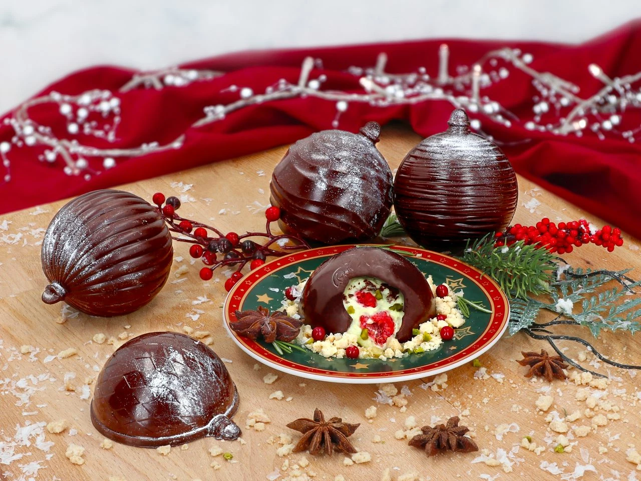 Schokoladenform Weihnachtskugeln 5 Schokoladenform Weihnachtskugeln – Bild 3