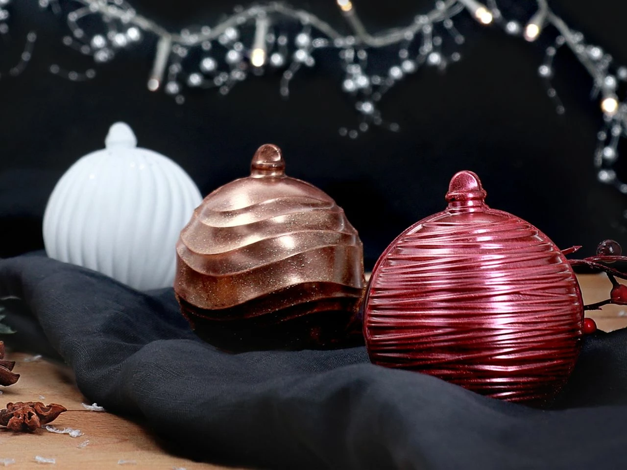 Schokoladenform Weihnachtskugeln 7 Schokoladenform Weihnachtskugeln – Bild 5