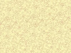 Transferfolie: Coeurs Rouges, Kakaobutter, Beige, 38 X 23 Cm