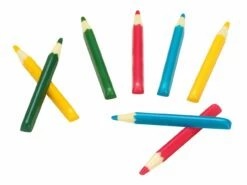 Schokodekore Buntstifte, 4 Farben, Weiße Schokolade, 8 Stück á 75 X 7 X 5 Mm