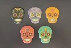 Schokoaufleger Halloween Totenkopf, 15 Stk, 37x47 Mm