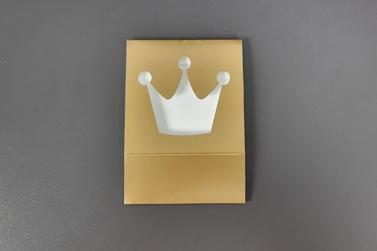 Motivschuber Krone Für Pralinenschachtel Klein, Gold Glanz 4 Motivschuber Krone Für Pralinenschachtel Klein, Gold Glanz – Bild 2